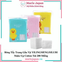 Bông Tẩy Trang Gấu Vịt YILINGMENG/SILUBI Make Up Cotton Túi 200 Miếng