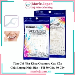 Tăm Chỉ Nha Khoa Okamura Cao Cấp Chất Lượng Nhật Bản - Túi 50 Cây/ 90 Cây