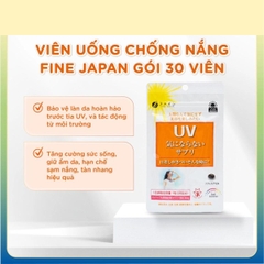 Viên Uống Chống Nắng Uv Care Plus Fine Japan Nhật Bản Gói 30 Viên