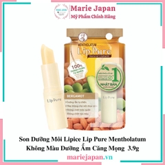 Son Dưỡng Môi Lipice Lip Pure Mentholatum Không Màu Dưỡng Ẩm Căng Mọng  3.9g