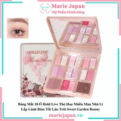 Bảng Mắt 18 Ô Hold Live Thỏ Hoa Nhiều Màu Nhũ Lì Lấp Lánh Bám Tốt Lâu Trôi Sweet Garden Bunny