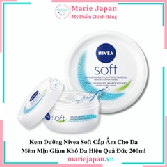 Kem Dưỡng Nivea Soft Cấp Ẩm Cho Da Mềm Mịn Giảm Khô Da Hiệu Quả Đức 200ml