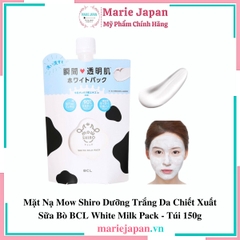 Mặt Nạ Mow Shiro Dưỡng Trắng Da Chiết Xuất Sữa Bò BCL White Milk Pack - Túi 150g