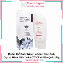 Dưỡng Thể 3W Clinic Crystal White Milky Body Lotion Tuýp 150g