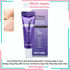 Kem Dưỡng Pretty Skin Retinal Bakuchiol A-Mazing Night Cream Dưỡng Trắng Phục Hồi Tái Tạo Trẻ Hóa Da Giảm Nếp Nhăn 10ml