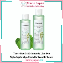 Toner Rau Má Mamonde Làm Dịu Ngăn Ngừa Mụn Centella Trouble Toner