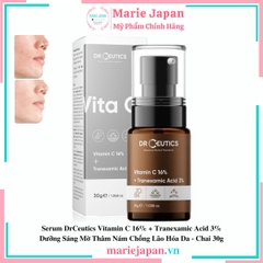 Serum DrCeutics Vitamin C 16% + Tranexamic Acid 3% Dưỡng Sáng Mờ Thâm Nám Chống Lão Hóa Da - Chai 30g