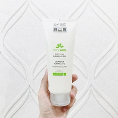 Sữa Rửa Mặt Babe Stop AKN Purifying Cleansing Gel Sạch Sâu Dịu Nhẹ Giảm Mụn Tây Ban Nha