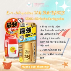 Kem Chống Nắng Omi Sun Bears Strong Super - ĐỎ NHẸ DỊU Lọ 30g