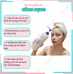 Sữa Tắm Hatomugi The Body Soap Trắng Da CHAI TRẮNG 800ml