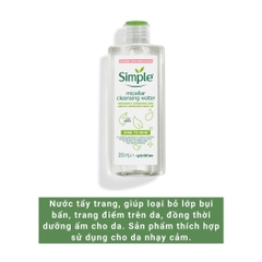 Nước Tẩy Trang Simple Micellar Cleansing Water Chai 200ml