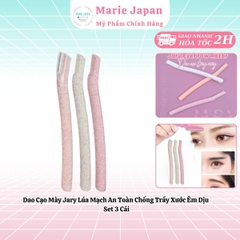 Dao Cạo Mày Jary An Toàn Chống Trầy Xước Êm Dịu Set 3 Cái