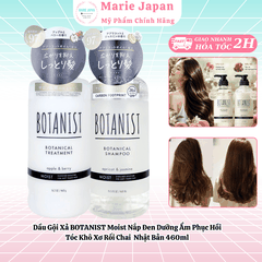 Dầu Gội Xả BOTANIST Moist Nắp Đen Dưỡng Ẩm Phục Hồi Tóc Khô Xơ Rối Chai  Nhật Bản 460ml