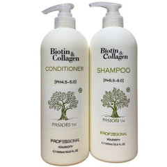 Set Dầu Gội Xả Biotin Collagen Giảm Rụng Phục Hồi Tóc Hư Tổn