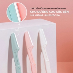 Set 3 Dao Cạo Chân Mày Gập Gọn Folding Eyebrow Knife An Toàn Tiện Lợi Dễ Dàng Sử Dụng