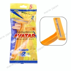 Dao Cạo Avatar 2 Lưỡi Gọn Nhẹ Êm Ái Shaving Razors Túi 5 Cây