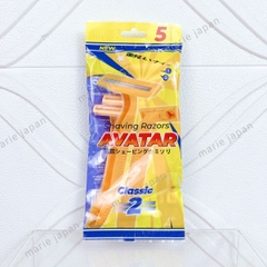 Dao Cạo Avatar 2 Lưỡi Gọn Nhẹ Êm Ái Shaving Razors Túi 5 Cây