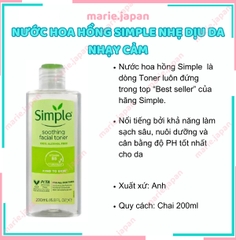 Toner Simple Soothing Facial Chai 200ml