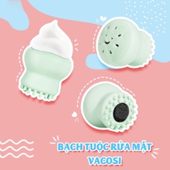 Mút Rửa Mặt Bạch Tuộc Vacosi Silicone Mềm Mại Tạo Bọt Dễ Dàng Giúp Da Sạch Sâu Hàn Quốc - GIAO MÀU NGẪU NHIÊN