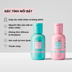 Set Gội Xả HairBurst For Longer  Stronger Hair Travel Size 60ml/chai (Tặng túi Pouch hãng)