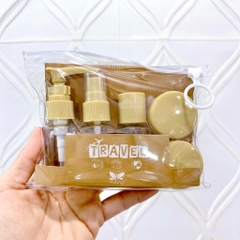 Bộ Chiết Mỹ Phẩm Du Lịch Tiện Lợi Kèm Túi Zip Siêu Xinh