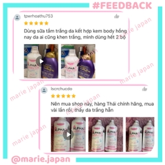 Sữa Tắm Alpha Arbutin Dưỡng Trắng Da Mờ Thâm 3 Plus Collagen Bath Cream Thái Lan 450ml