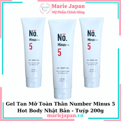 Gel Tan Mỡ Toàn Thân Number Minus 5 Hot Body Nhật Bản - Tuýp 200g