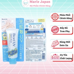 Kem Chống Nắng Nâng Tông, Cải Thiện Da Xỉn Màu Biore UV Aqua Rich Light Up Essence SPF50+ /PA++++ - Tuýp 70g