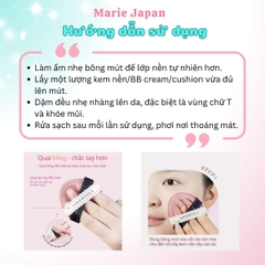Set Bông Mút Trang Điểm Amortals Powder Puff Mềm Mại Đàn Hồi Nền Mịn Siêu Tốt
