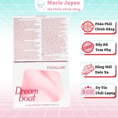 Phấn Mắt Focallure 8 Ô Mịn Lì Dưỡng Ẩm Lâu Trôi Chống Thấm Nước Pressed Powder Palette 9.6g