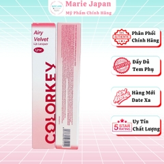 Son Kem Lì Colorkey Airy Velvet Lip Lacquer Siêu Mềm Mịn Chuẩn Màu Lâu Trôi