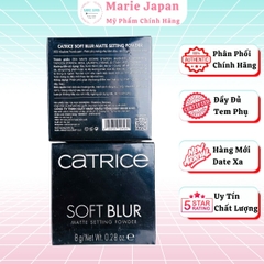 Phấn Phủ Catrice Soft Blur Mỏng Nhẹ Kiềm Dầu Tự Nhiên Matte Setting  Powder 8g - TẶNG BÔNG PHẤN CATRICE