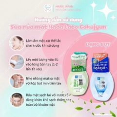 Sữa rửa mặt Hada Labo Gokujyun Nhật Bản