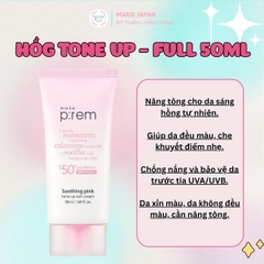 Kem Chống Nắng Vật Lý Make Prem UV SPF50+ PA++++ Nâng Tone Dịu Nhẹ Kiềm Dầu Hàn Quốc 50ml