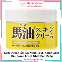 Kem Dưỡng Ẩm Đa Năng Loshi Chiết Xuất Dầu Ngựa Loshi Nhật Bản 220g