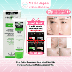 [MUA 1 TẶNG 1] Kem Dưỡng Dermacos Kiềm Dầu Farmona Anti Acne Matting Cream 50ml - TẶNG 1 MASK JM