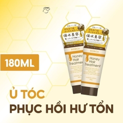 Kem Ủ Tóc Botanical Giảm Gãy Rụng Suôn Mượt Tóc Natural Treatment Honey Hair Treatment Nhật Bản 180g