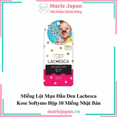 Miếng Lột Mụn Đầu Đen Lachesca Kose Softymo Hộp 10 Miếng Nhật Bản