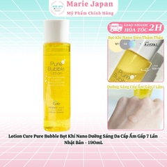 Lotion Cure Pure Bubble Bọt Khí Nano Dưỡng Sáng Da Cấp Ẩm Gấp 7 Lần Nhật Bản 190mL