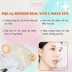 [1 MIẾNG LẺ] Mặt Nạ Serum x3 Neogen Real Vita C Mask 22% Dưỡng Trắng Mờ Thâm Hàn Quốc