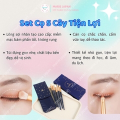 Set 5 Cọ Trang Điểm Mắt  AMORTALS Đa Năng Mềm Mịn Kèm Túi Đựng