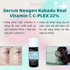 Serum Neogen Real Vitamin C 22% Vitamin C Kakadu Dưỡng Ẩm Trắng Da Mờ Thâm Hàn Quốc Mini 10g
