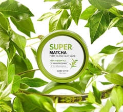 Mặt Nạ Đất Sét Trà Xanh Some By Mi Giảm Dầu Thu Nhỏ Lỗ Chân Lông Super Matcha Pore Clean Clay Mask 100g