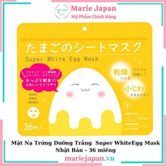 Mặt Nạ Trứng Dưỡng Trắng Super White Egg Mask Nhật Bản - 36 miếng