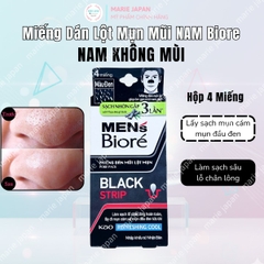 Miếng Dán Lột Mụn Mũi Biore Sạch Sâu Lỗ Chân Lông Mịn Màng Da Nhật Bản Hộp 4 Miếng