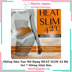 Miếng Dán Tan Mỡ Bụng HEAT SLIM 42 Độ Set 7 Miếng Nhật Bản