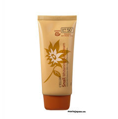 Kem Chống Nắng Cellio Whitening Sun Cream - XANH LÁ GREEN TEA Tuýp 70g