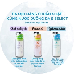 TONER Nước Hoa Hồng Dưỡng Da S Select Sáng Da Mờ Thâm Cấp Ẩm Nhật Bản 500ml
