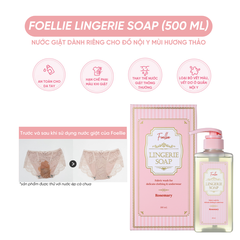 Nước Giặt Đồ Lót Foellie Lingerie Soap Cao Cấp Tẩy Ố Vàng Diệt Sạch Vi Khuẩn Hàn Quốc 500ml