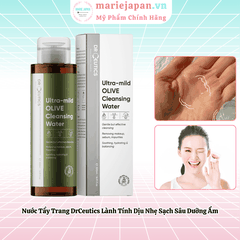 Nước Tẩy Trang DrCeutics Ultra-mild Olive Cleansing Water Lành Tính Dịu Nhẹ Làm Sạch Sâu Dưỡng Ẩm Dành Cho Mọi Loại Da 500ml